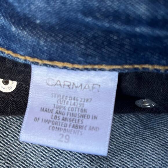 Carmar Distressed Boyfriend Womens Jeans Size 29 D462287 Los Angeles High Rise - Picture 11 of 13